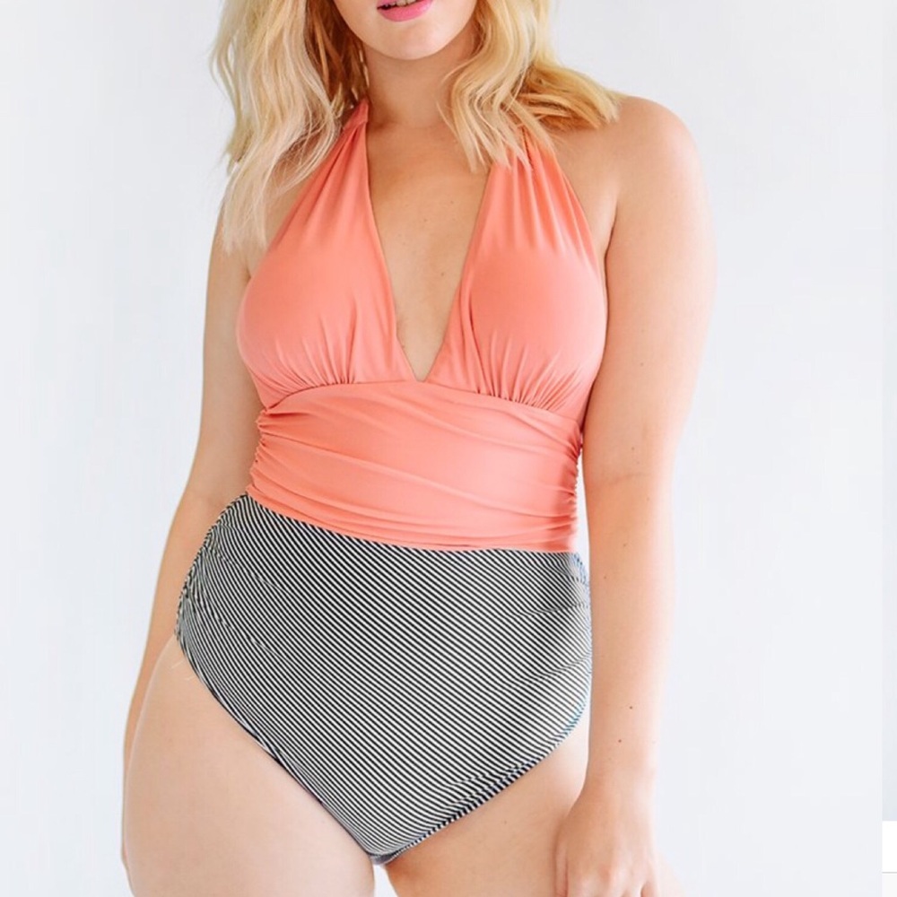 Pink & black swimsuit